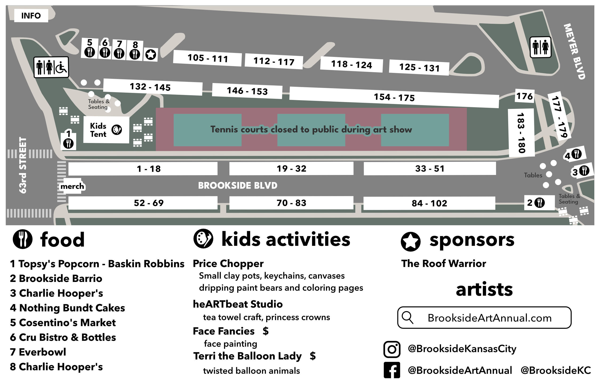 2026 Brookside Art Annual map